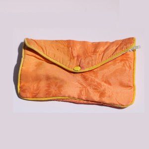Vintage soft satiny snap closure jewelry storage Orange dust bags.